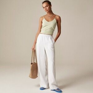 J. Crew White Wide-Leg Pants
